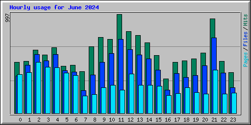 Hourly usage for June 2024